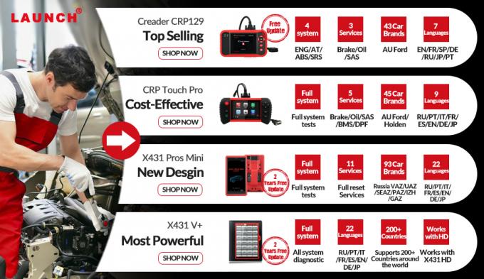 2018 igual 100% original do lançamento x431 crp129 ao creader viii melhor do que o prêmio do lançamento crp129