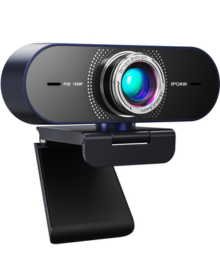 Câmara web de fluência da câmara web video do computador de IFOAIR HD 1080P pro com a lente antiofuscante de 6 camadas